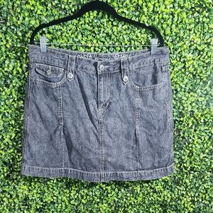 Sonoma Denim Skort Gray Light Black Size 12